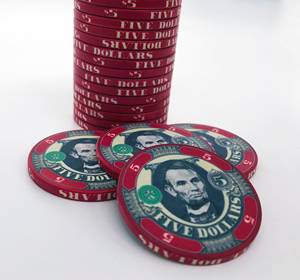 Fiches da Poker in ABS 'Dead Presidents' OEM ODM, Set da 25 Pezzi per Feste - Product Image 1