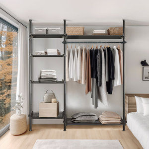 Armadio Telescopico in Metallo YIJIALE, Organizzatore per Camera da Letto, Supporta Ordini Misti - Product Image 1