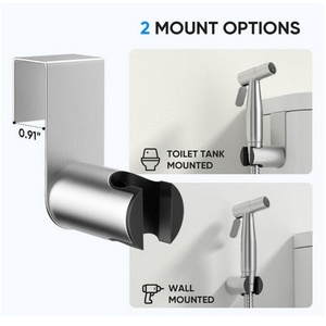 Toilet-Adjustable Water Pressure Jet <b>Spray</b> with Bidet Hose Stainless Steel Shower Toilet Handheld Bidet Sprayer <b>Set</b> Kit - Product Image 4
