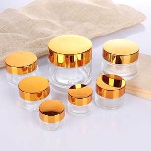 Fancy Custom Mini 5ml 10ml 15ml clear <b>Glass</b> Lip Balm <b>Containers</b> Cosmetic Cream Jars 5g 10g Skincare Jar With Lid - Product Image 4