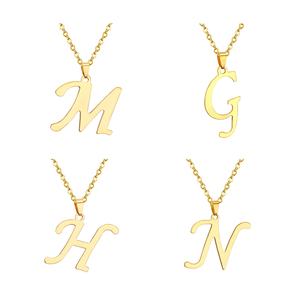 Collar con Colgante de Acero Inoxidable en Forma de A, Diseño Personalizado Asonsteel, Chapado en Oro de 18K PVD, Antialérgico, con Inicial - Product Image 2