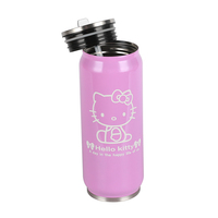Impression personnalisée logo 450ml canette de bière forme double paroi En acier Inoxydable bouteille d'eau avec paille
