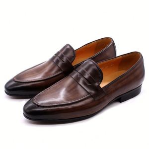 125-101 Mocassins pour hommes faits à la main haut de gamme, chaussures décontractées, chaussures de ville, chaussures Oxford, chaussures en cuir décontractées pour hommes, chaussures pour hommes - Product Image 3