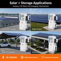 Système de stockage solaire C&I 50 kW, batterie de secours 112,5 kWh, onduleur hybride 100 kWp, panneau photovoltaïque, solution hybride hors réseau complète