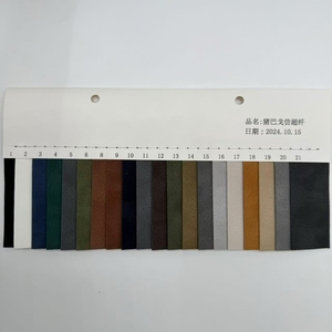 Vật liệu da lộn giả da <span class=keywords><strong>PU</strong></span> 1.4 mm, chất liệu da tổng hợp, vải da lộn cuộn, nguyên liệu thô, da thuộc, da cho giày, túi, trang trí - Product Image 6