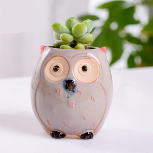 <span class=keywords><strong>Macetas</strong></span> <span class=keywords><strong>de</strong></span> cerámica <span class=keywords><strong>de</strong></span> búho bonitas personalizadas, decoración del hogar, balcón, maceta para flores, jardín, plantas suculentas verdes, maceta para flores - Product Image 4