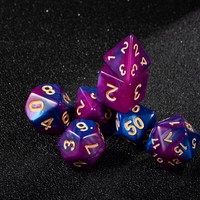 Set di Dadi Acrilici Poliedrici Swirl per D&D (D4, D6, D8, D10, D12, D20) per Giochi di Ruolo Dungeons and Dragons e Feste - Vendita all'Ingrosso