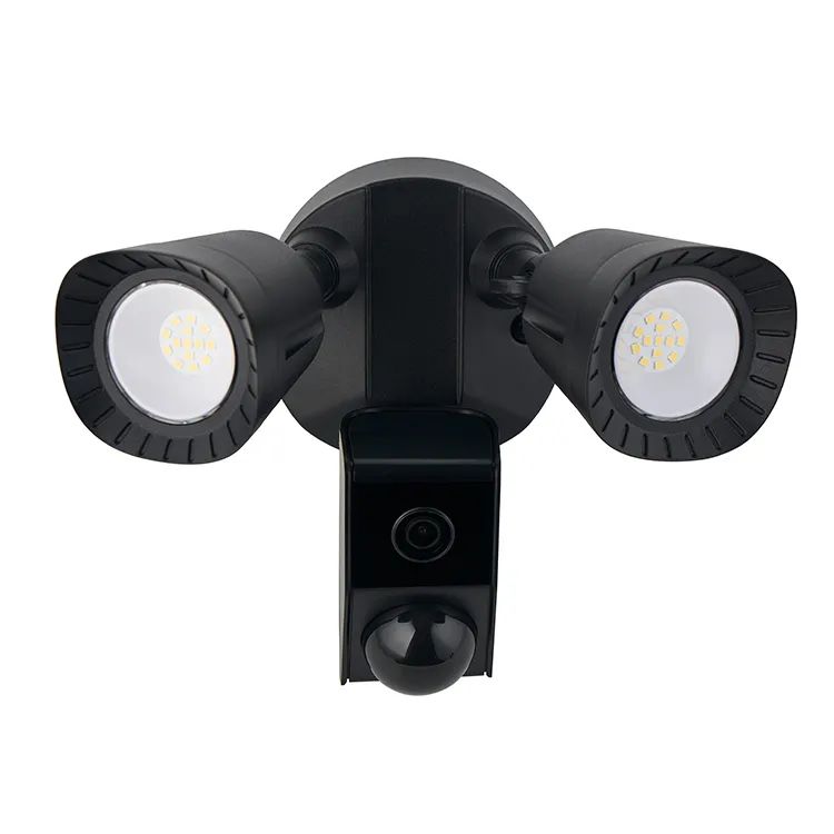 Lampu kamera banjir pintar Sensor gerakan keamanan bohlam Wifi nirkabel tipe baru dengan kamera