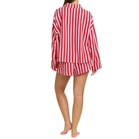 Beefey Wholesale Ensembles de pyjama pour femmes à manches longues et shorts, élégants, classiques, tendance, confortables, respirants, élégants et à devant lisse