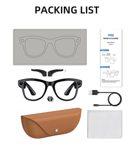 Lunettes intelligentes M02X Pro AI avec caméra 13MP, lunettes de visionnage intelligentes pour l'enregistrement vidéo, lunettes pour vlog immersif en première personne - Product Image 1