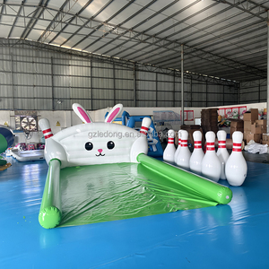 Juego de deporte sellado con aire, juego de bolos inflable al aire libre para niños, juego de bolos inflable en forma de Pin - Product Image 3