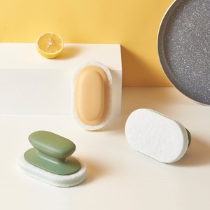 MONR di alta qualità spugna di lavaggio con manico in plastica per uso cucina spugne ad alta assorbenza per il lavaggio dei piatti - Product Image 4