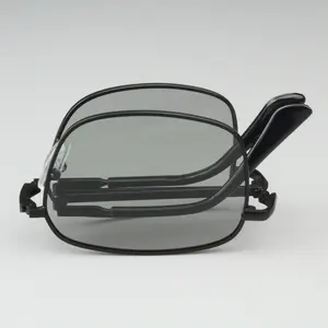 2024新款时尚男士金属框光致变色眼镜可折叠方形视觉驾驶眼镜太阳镜