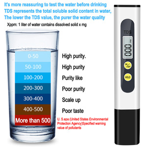 Medidor Digital Profesional de TDS Tipo Pluma Modelo TDS-M2, Resolución de 1 PPM, Rango de 0-9990 ppm, Herramienta Esencial para la Calidad del Agua Potable - Product Image 3