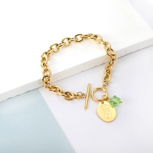 Kit para Hacer Pulseras de Acero Inoxidable con Baño de Oro de 18K y Dijes de Flores Lindas, Joyería de Moda, Pulseras y Brazaletes - Product Image 6