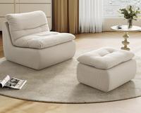 Canapé paresseux modulable en forme de pouf pour salon, emballé sous vide, sans accoudoirs, compressé sous film à bulles, personnalisable