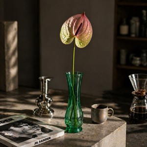 Vase cylindrique moderne en verre transparent et vert émeraude de 25 cm de haut pour centre de table de mariage et décoration intérieure de luxe (vente en gros) - Product Image 2