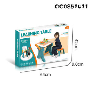 Mainan meja menggambar anak-anak, 2in1 blok bangunan multifungsi untuk anak-anak - Product Image 6