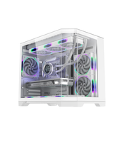 AntarcChill New Design Gaming Computer Case Custom Factory Price 3 Sides Tempered Glass Fish Tank Gamer PC Case MATX PC Cabinet
