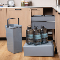 Nouveau design Poubelle cachée pour cuisine Poubelle en plastique à presser Poubelle de cuisine
