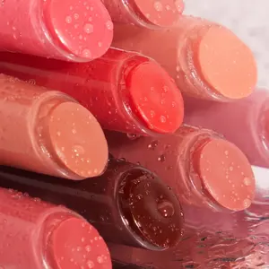 Op Maat Van Uw Merk Roze Lip Mollige Gloss Lipbalsem Hoge Kwaliteit Lip Moisturizer Stick Super Sappig Veganistisch Getinte Lippenbalsem Stick