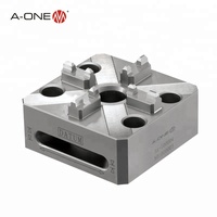 A-ONE Nuevo Mandril Cuadrado de 4 Mordazas de Precisión para Fresado, para Mecanizado CNC EDM/WEDM, Potencia de Sujeción de 10000 N, Acero Endurecido 3A-100004
