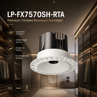 Spot LED encastré sans cadre à petit trou 12W, trou de découpe 75mm, faible éblouissement, pour plafond, idéal pour intérieur de luxe LP-FX7570SH-RTA-22