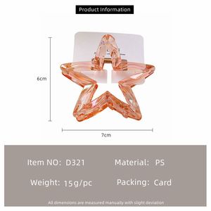 لون حلوى كريستالي 7-مقطع نصف مربوط بخمس نجوم تصميم بلاستيك للفتيات والنساء - Product Image 6