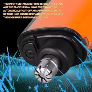 Mini-<span class=keywords><strong>tondeuse</strong></span> électrique portable et rechargeable pour hommes, étanche, pour poils du nez et des oreilles, faible MOQ - Product Image 2