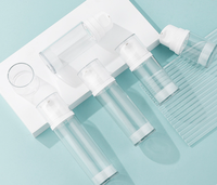 Flacon pompe airless transparent en AS de 50ml, 80ml, 100ml, 125ml, 150ml – Contenant cosmétique vide rechargeable pour lotion et sérum – Vente en gros