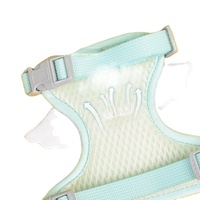 Harnais pour chien en maille respirante vert clair, réglable, avec boucle à dégagement rapide, rembourrage doux, pour chiens de petite et moyenne taille