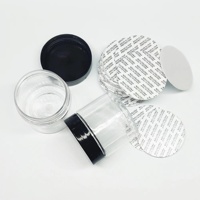 Stiker Hologram 100 Rasa dengan Stoples Plastik Thin Mint 100ml Berpenutup Ulir, Wadah Bunga Herbal Kering Kelas Makanan
