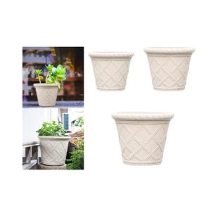 Eco-friendly 7 pollici Shabby Chic con motivo romano in resina vaso di fiori urna da giardino per l'irrigazione all'aperto uso quotidiano - Product Image 4