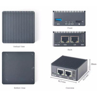Nano R2S Oficial, Carcasa Metálica, Sistema OpenWrt, Mini Router RK3328, Puertos Gigabit Duales, 1GB de Memoria, Gateway para Hogar Inteligente