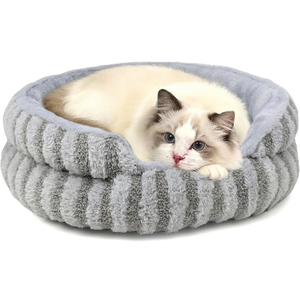 Wholesale Pet <b>Bed</b> Modern Luxury Cat Sofa Durable Washable Round For Indoor Cats With Detachable Lining Custom Winter Pet <b>Bed</b> - Product Image 1