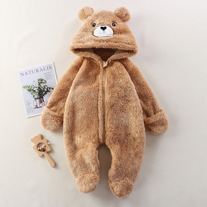 <span class=keywords><strong>Tutina</strong></span> per Neonati Autunno e Inverno, Simpatica <span class=keywords><strong>Tutina</strong></span> Cartoon con Panda, Coniglio e Orso, Tuta in Peluche per Uscire - Product Image 3