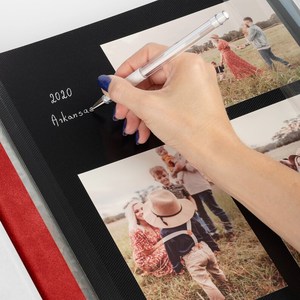 Couverture en daim rouge personnalisé album photo de mariage livre personnalisé mémoire Scrapbook couverture rigide livre d'or - Product Image 3