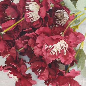 Fleurs de pivoine artificielles, fleurs en soie à 6 têtes, 10 cm-30 cm, décoration de mariage, décoration de la maison - Product Image 4