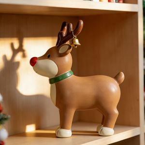Linda Estatuilla de Resina de <span class=keywords><strong>Reno</strong></span> <span class=keywords><strong>Rudolf</strong></span> - Decoración Navideña para el Hogar, Regalo Festivo Personalizado por Bozhiyi - Product Image 5