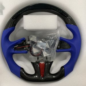 Volante de Fibra de Carbono con Pantalla LED para Infiniti Q50 Q60 Qx50, Modelos 2017 2018 2019 2020 2021 <span class=keywords><strong>2022</strong></span>, Marca YLA - Product Image 1