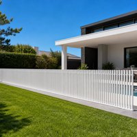 Clôture en aluminium à lattes de style américain haut de gamme pour jardin, assemblage rapide KD, panneaux de séparation de jardin blancs pour l'intimité, OEM