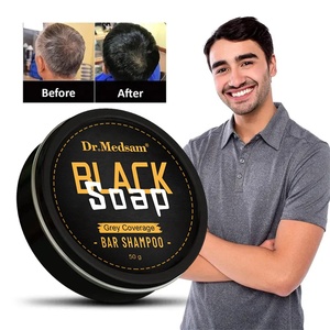 100% Natural Permanent Man <strong>Hair</strong> Black Soap <strong>Darkening</strong> <strong>Hair</strong> Soap <strong>Shampoo</strong> Cover Gray <strong>Hair</strong> Bar Soap - Product Image 4