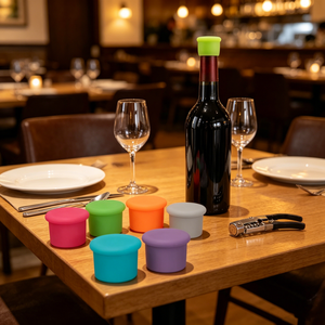 Tapón de Silicona para Botellas de Vino, Reutilizable, de Grado Alimenticio, para Mantener la Frescura del Vino Tinto y la Cerveza, Multicolor, Venta al Por Mayor - Product Image 6