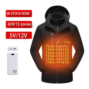 ODM Wholesale Winter Warm Coat Waterproof Hunting Outdoor Jacket Rechargeable Battery Heated Jacket