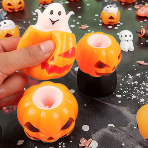 All'ingrosso divertente Halloween zucca spremere giocattoli con <span class=keywords><strong>Pop</strong></span> Out fantasma decompressione Stress sollievo per bambini regali di plastica per ragazzi ragazze - Product Image 1