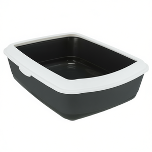 Bandeja Sanitaria para Gatos 37x15x47 cm, Diseño Rectangular Gris Oscuro y Blanco para Uso en Interiores - Product Image 2