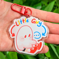 Porte-clés en acrylique transparent personnalisé de forme irrégulière, accessoire pour clés, design de dessin animé disponible
