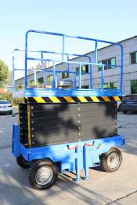 Gunting lift diri kecil hidrolik elektrik, Platform pengangkat Ponsel udara Platform kerja udara 4m 6m 8m 10m 12m 14m 18m - Product Image 6