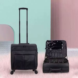 Free Sample Professional Makeup Bags Case Oxford Pull rod Make up Designer <b>Box</b> Large Capacity Nail Art Tattoo Storage <b>Suitcase</b> - Product Image 2