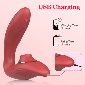 3-in-1 Tragbarer Vibrator: Saug-, Pulsations- und Vibrationsstimulator für Klitoris, Brustwarzen, Brüste und G-Punkt - Product Image 5